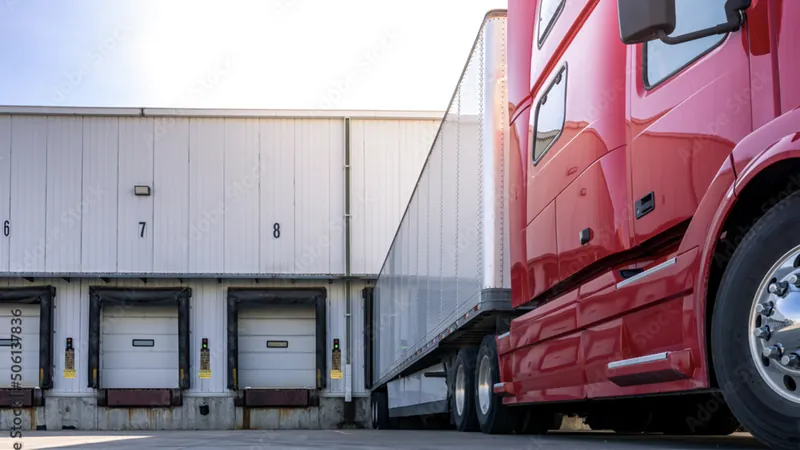 Freight being loaded onto a Waller & Company truck