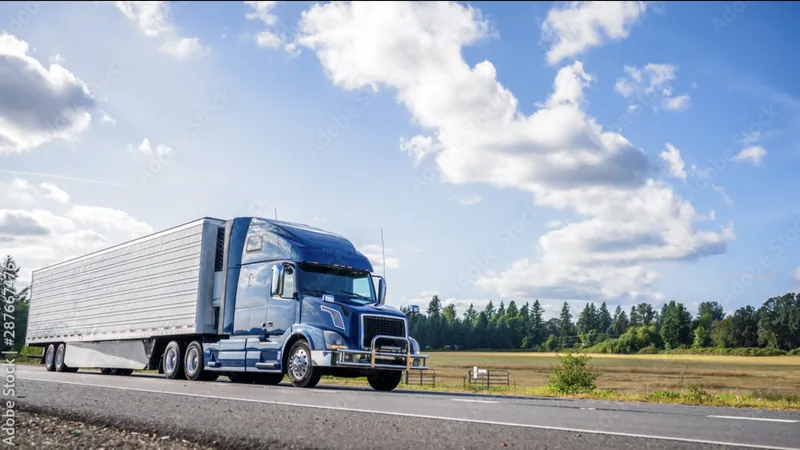 Waller & Company truck on the highway hauling interstate freight
